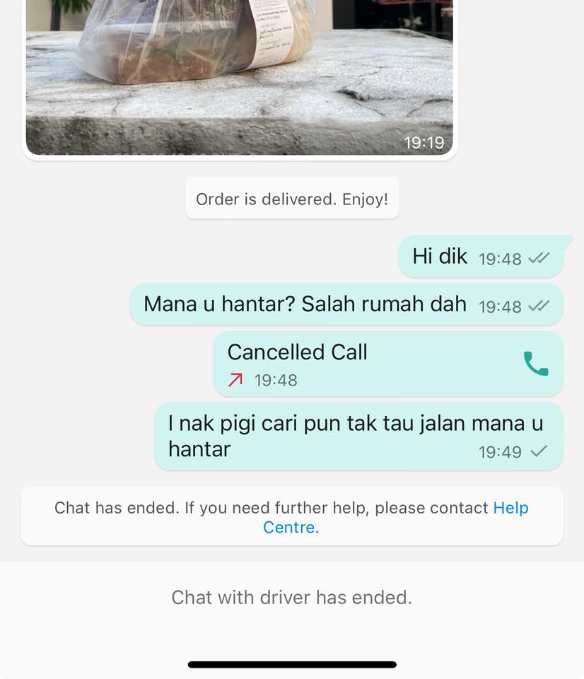 contacting the rider