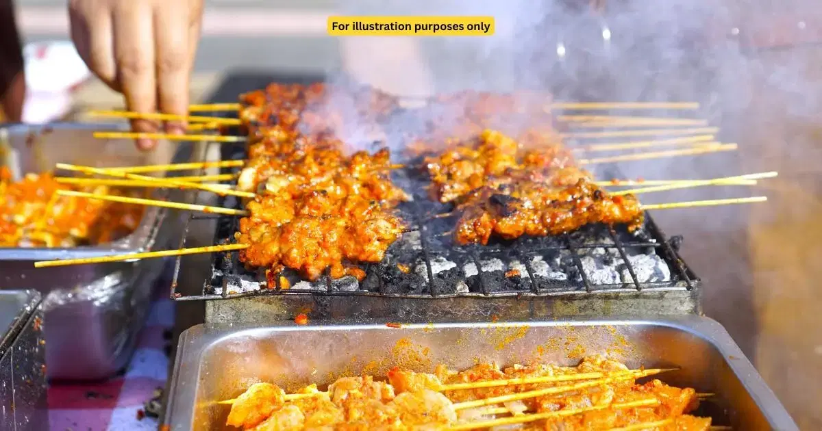 cooking satays