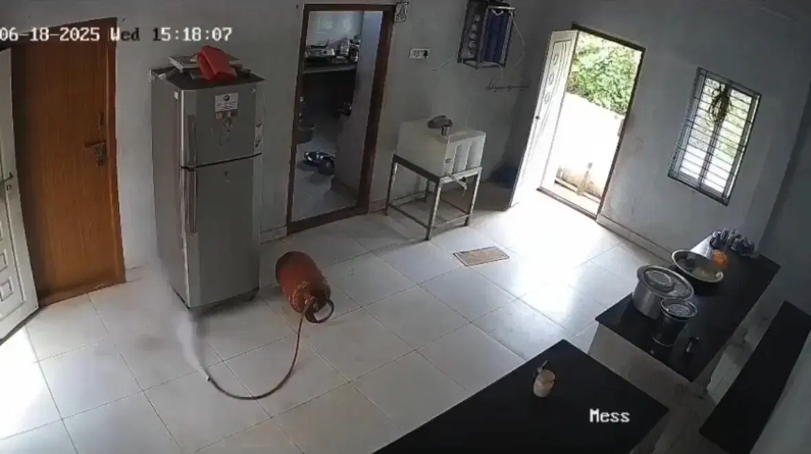 Couple In India Tries To Fix Kitchen Gas Leak, Explosion Erupts Seconds Later On CCTV