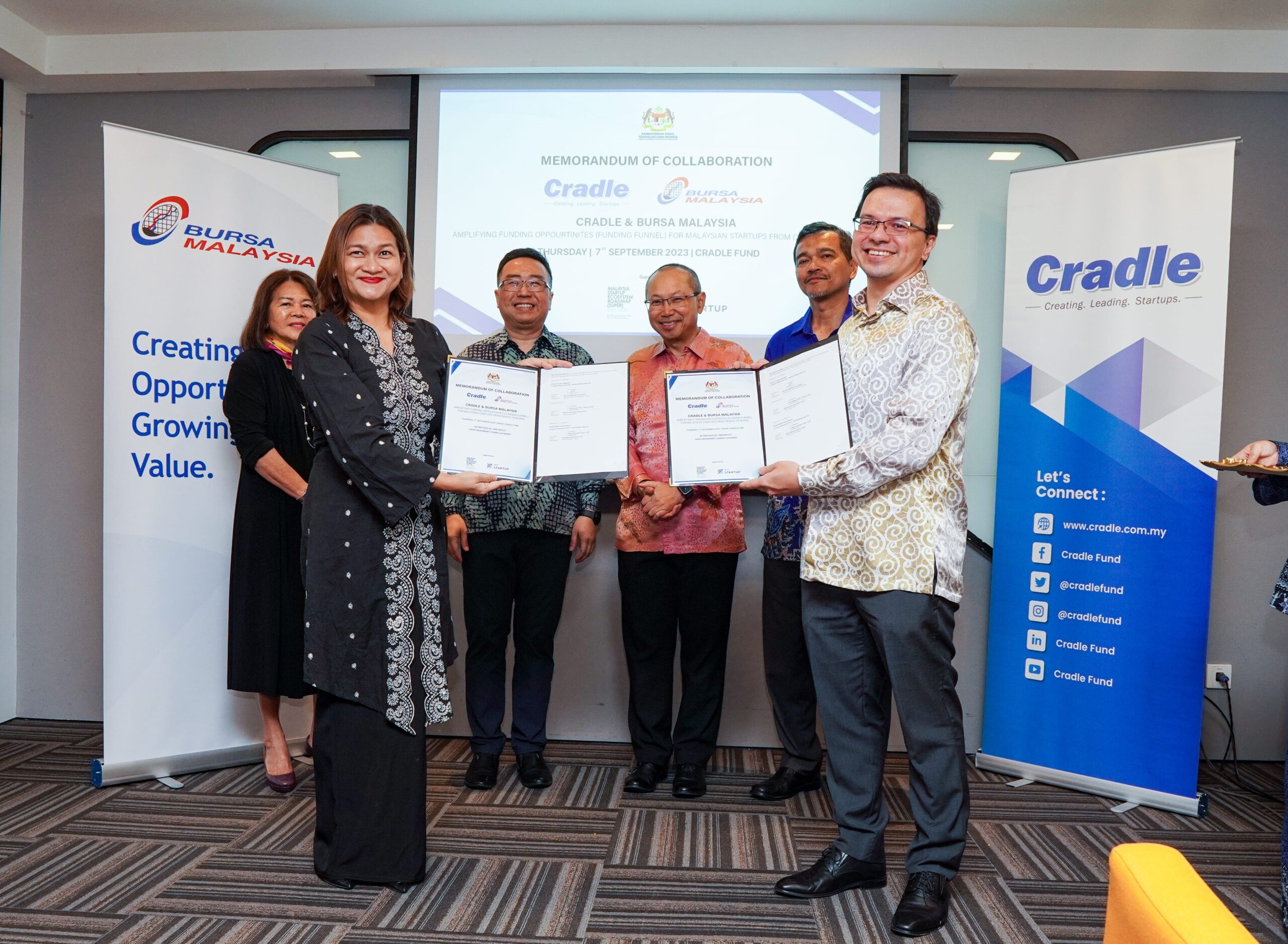 Cradle and bursa malaysia collaborate to  facilitate listing of local startups in bursa malaysia