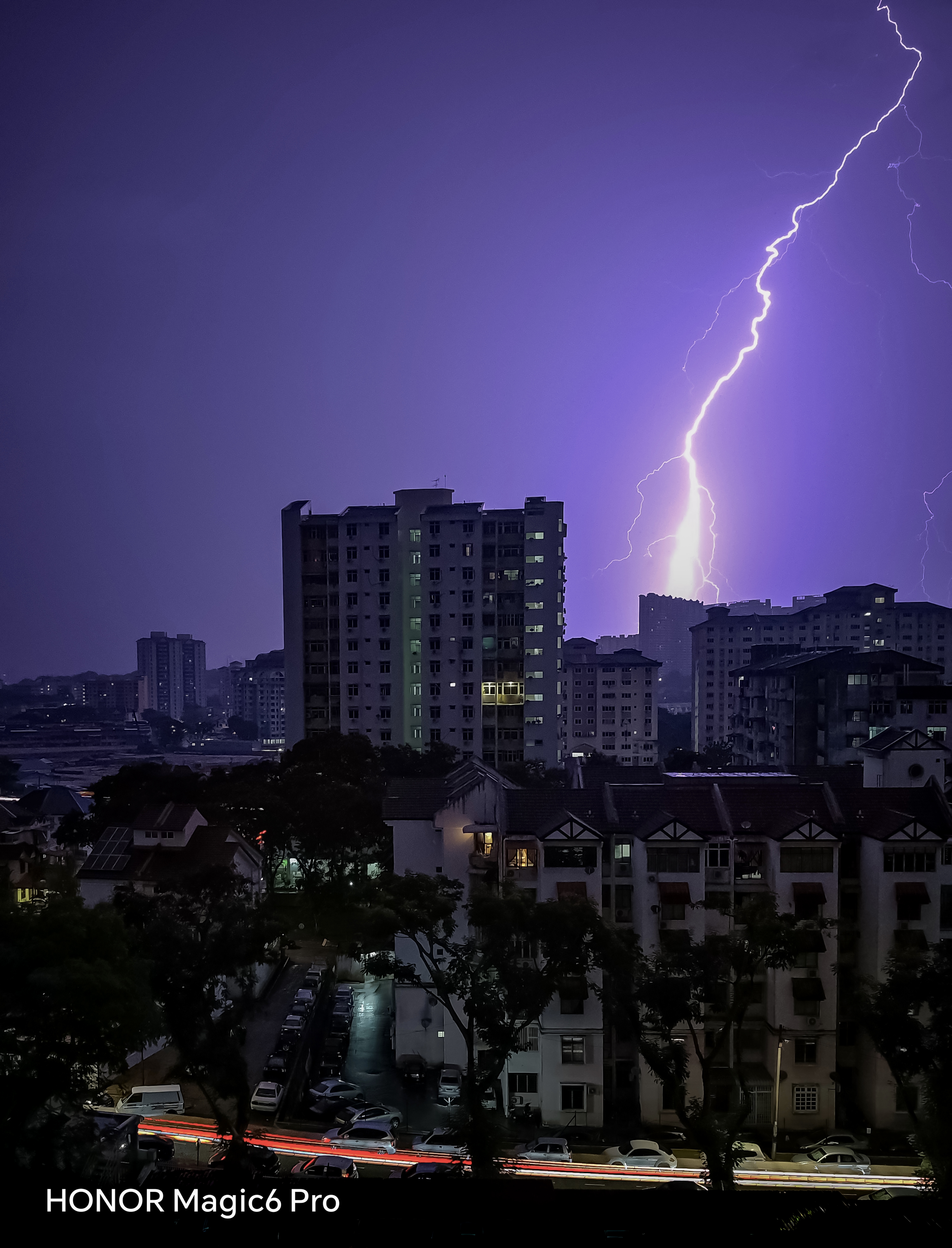 Thunder lightning in purple by kenji ooi
