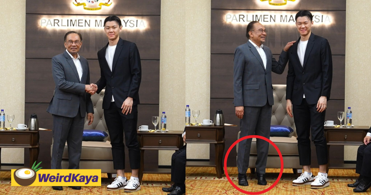 'cute' - pm anwar ibrahim tiptoeing next to lee zii jia wins netizens' hearts | weirdkaya