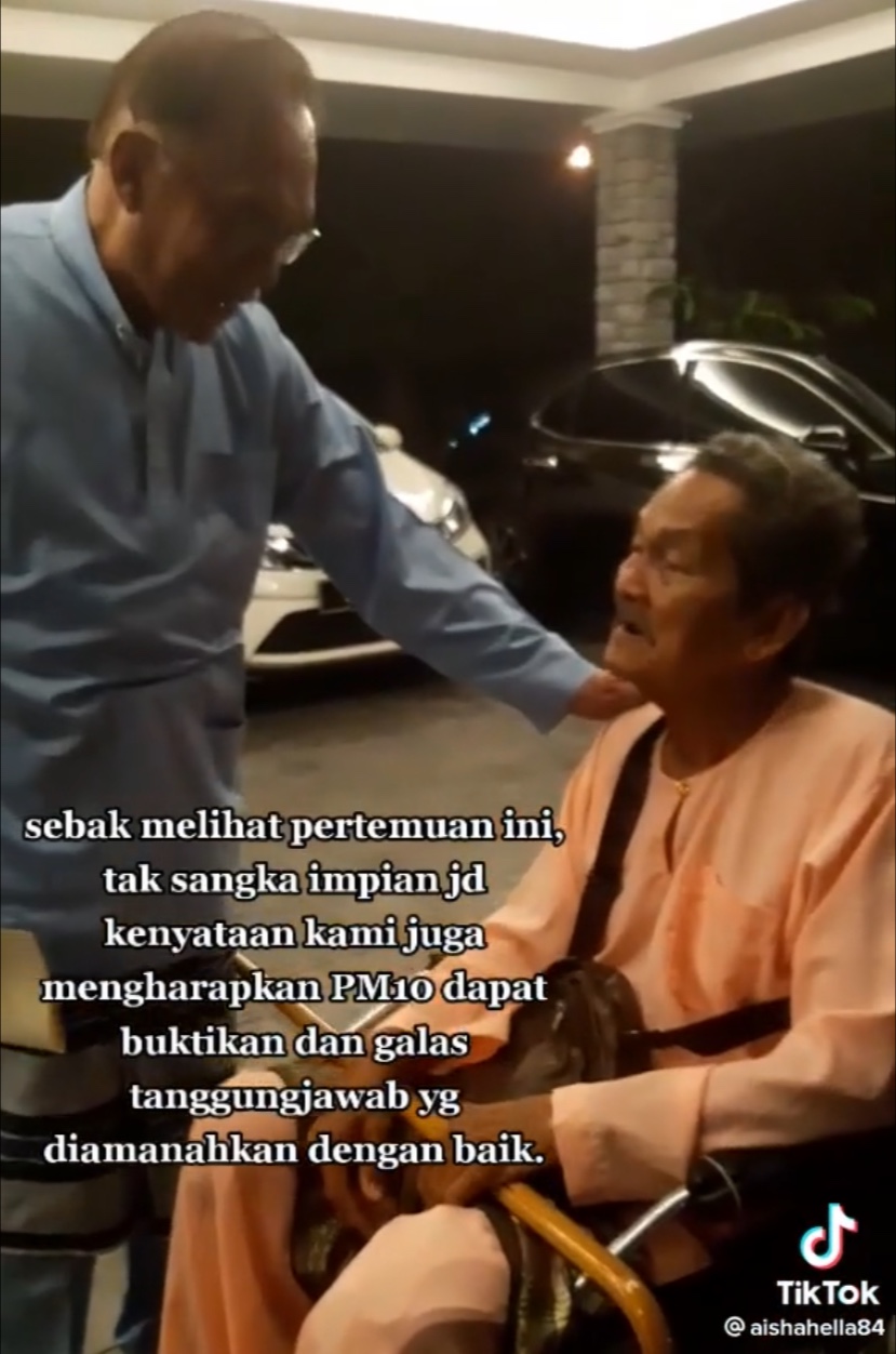 M'sian father dreamed for 24 years to meet anwar ibrahim finally came true, netizens touched