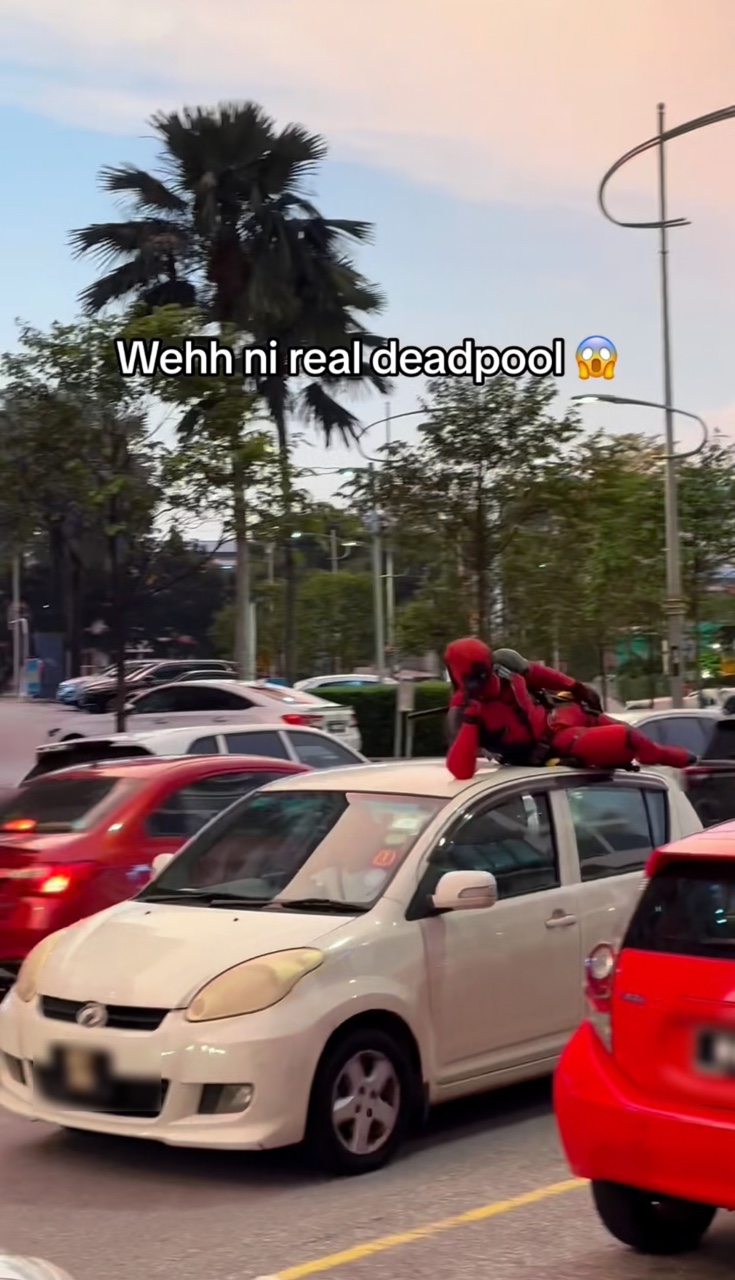 Deadpool on white myvi