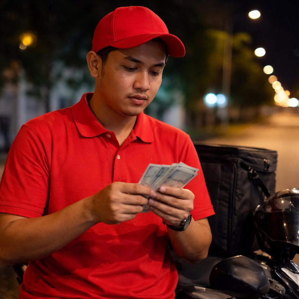 Delivery rider needed money