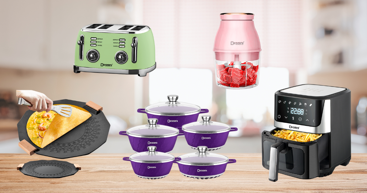 Dessini's cookware collage