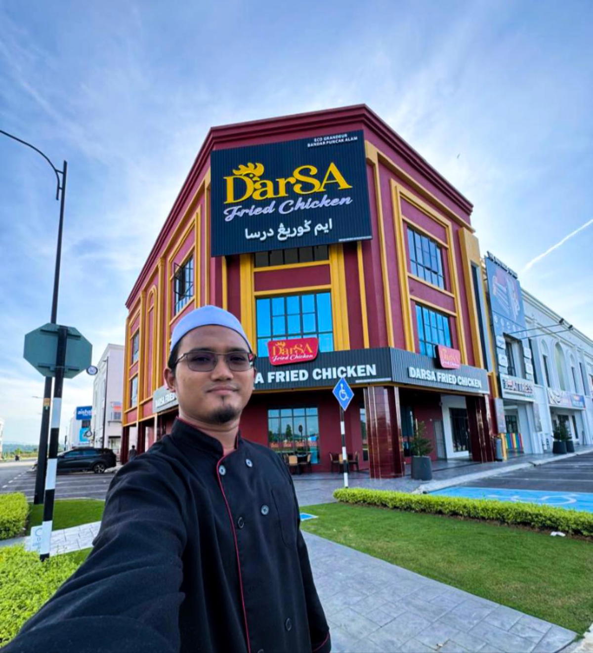 DFC founder standing outside Bangi outlet