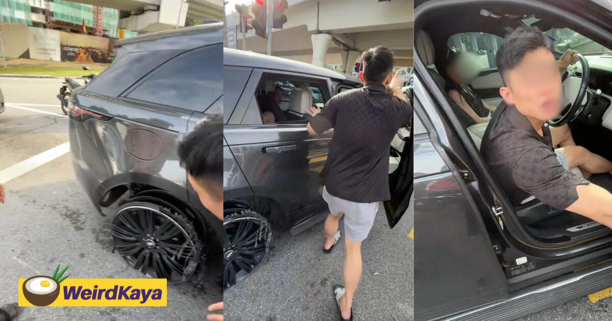 Disoriented M’sian Man Drives His Range Rover With Broken Tyre, Turns Himself In & Tests Positive For 3 Drugs