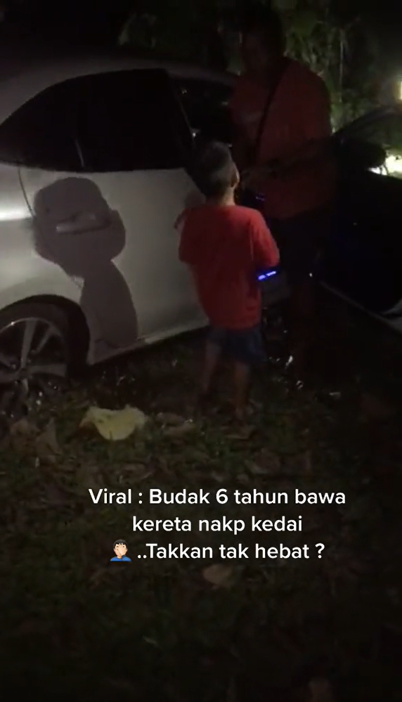6 years old malaysian boy who drove toyota vios  being interrogated by the public.
