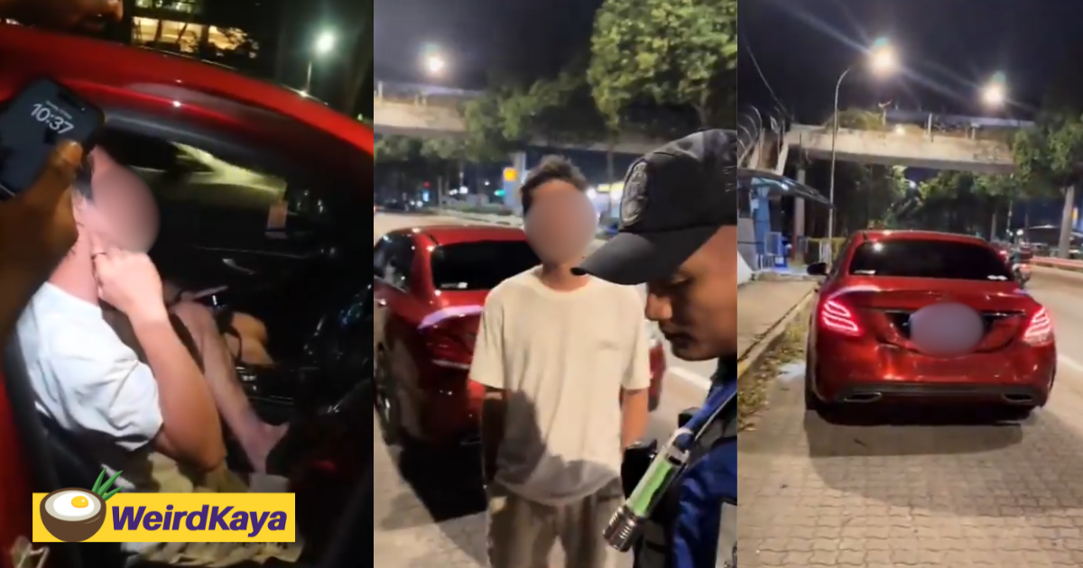 Drunk M'sian Mercedes Driver Tries To Flee After Causing Accident, Gets Chased Down By Alza