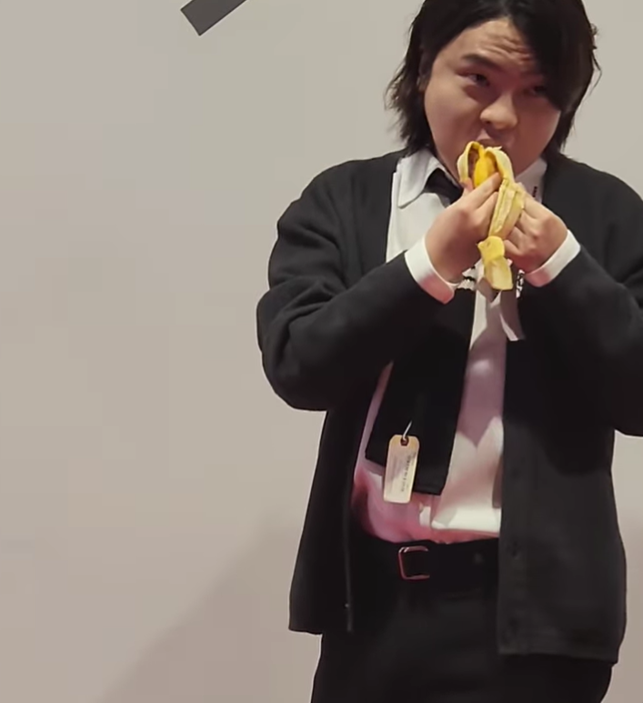 South korean student eats rm535k banana artwork taped to wall, said he did so because he was hungry