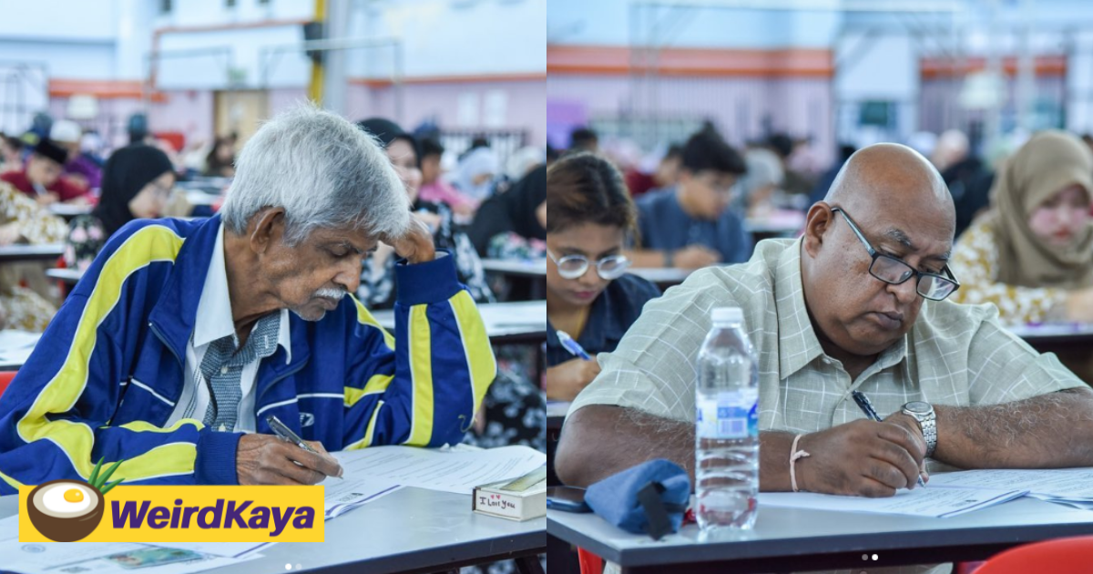 77yo & 56yo senior citizens wow m’sians by sitting for final law exam at unisza | weirdkaya