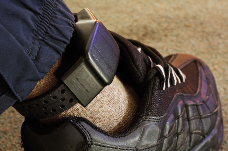 electronic tag around ankle