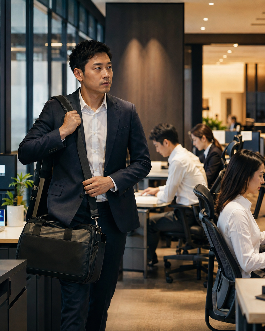 employee going back home