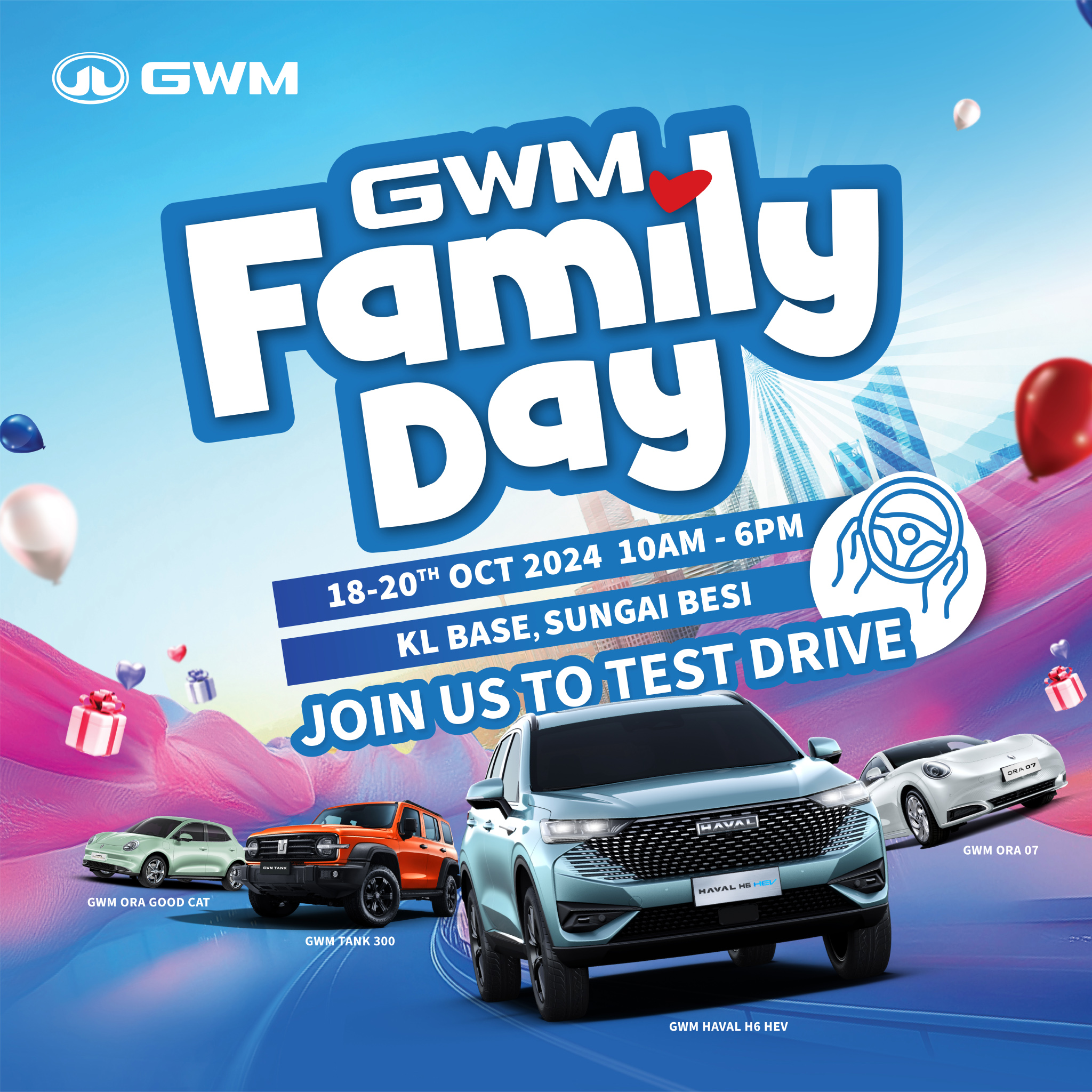 Come for the cars, stay for the fun—gwm family day is happening this oct 18-20! | weirdkaya