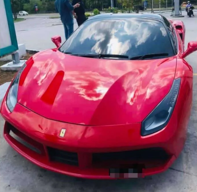 30yo m'sian man caught driving ferrari with expired road tax, claims he was too busy to renew it | weirdkaya