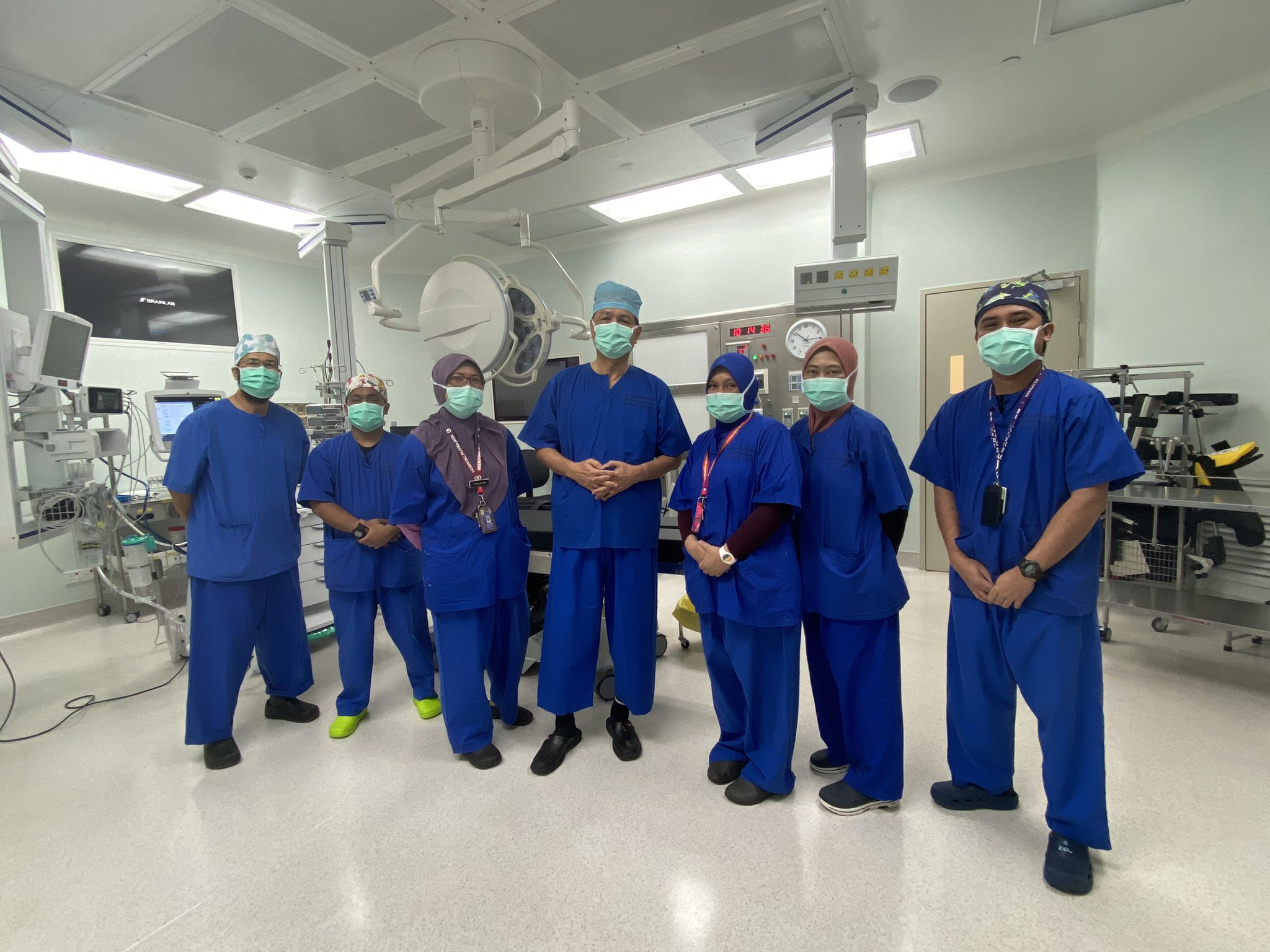 Dr noor hisham with other staff at a surgical ward