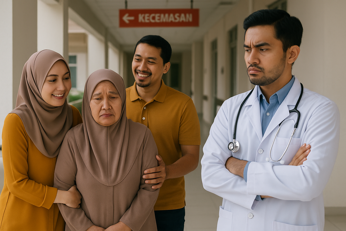 Family send elderly to hospital