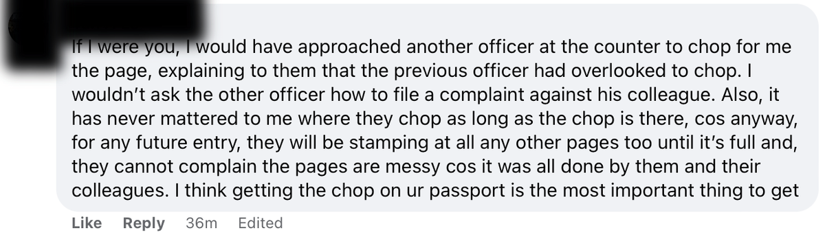 Comment from facebook regarding the sg couple who got barred from entering malaysia.