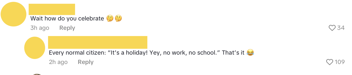 Filipina tourist explains how National day is like in Philippines