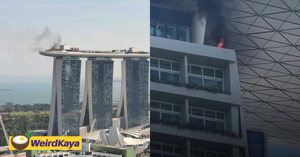 Fire Breaks Out At Marina Bay Sands Rooftop After Plastic Mat Catches Fire From Welding Sparks