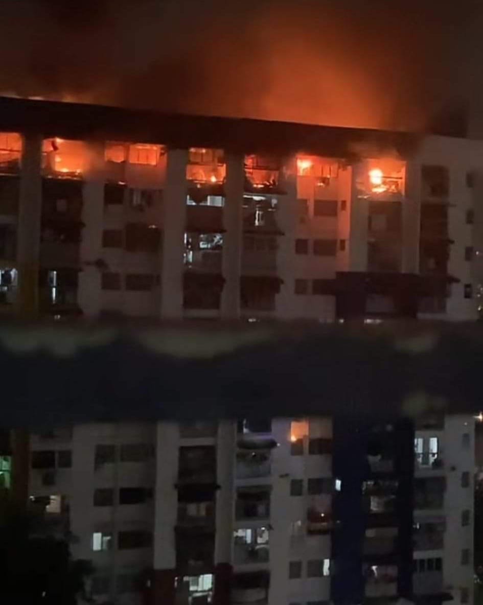 Fire broke out in a flat at cheras
