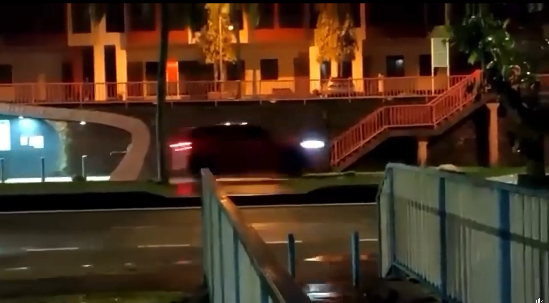 Car flying over 'death speed bump'