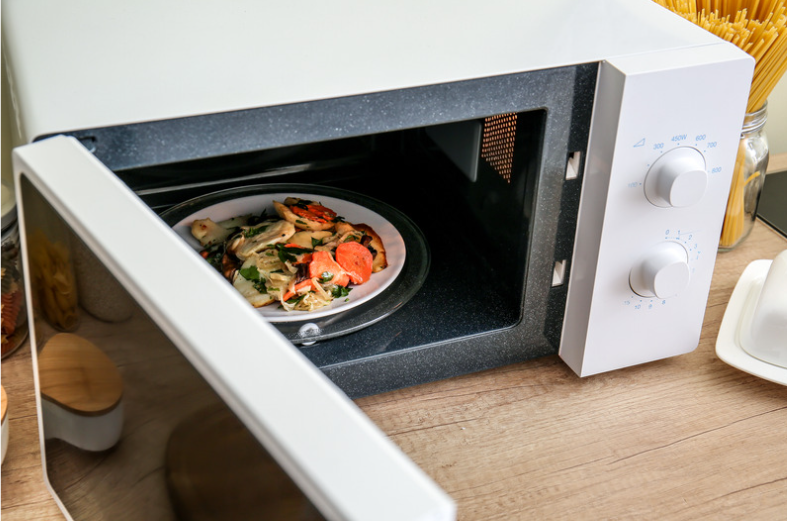 Food inside microwave
