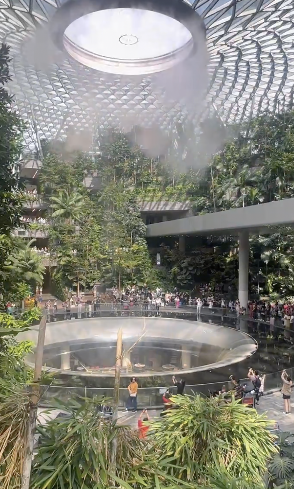 Foreigner jewel changi rain vortex