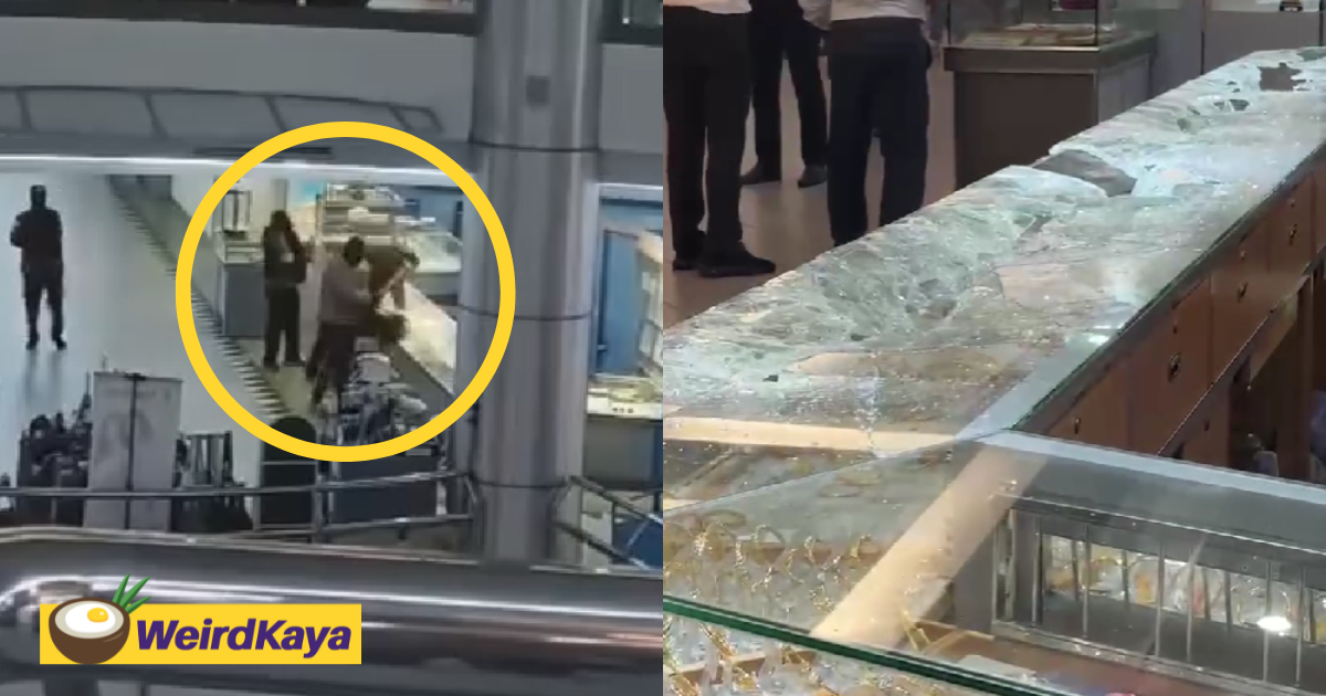 Four men disguised as security guards robbed jewellery store at kajang mall | weirdkaya