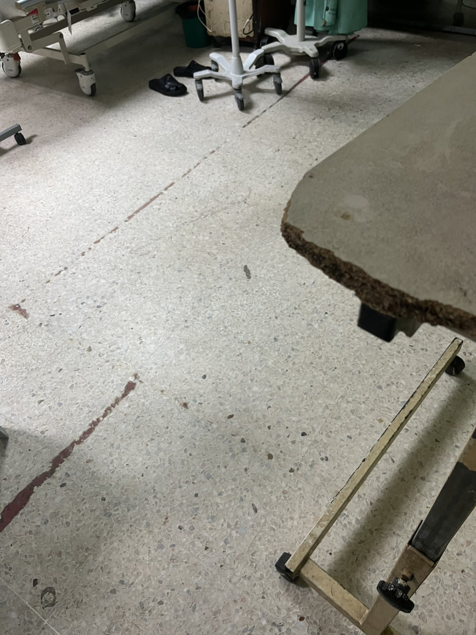 A cracked table in a government hospital at johor