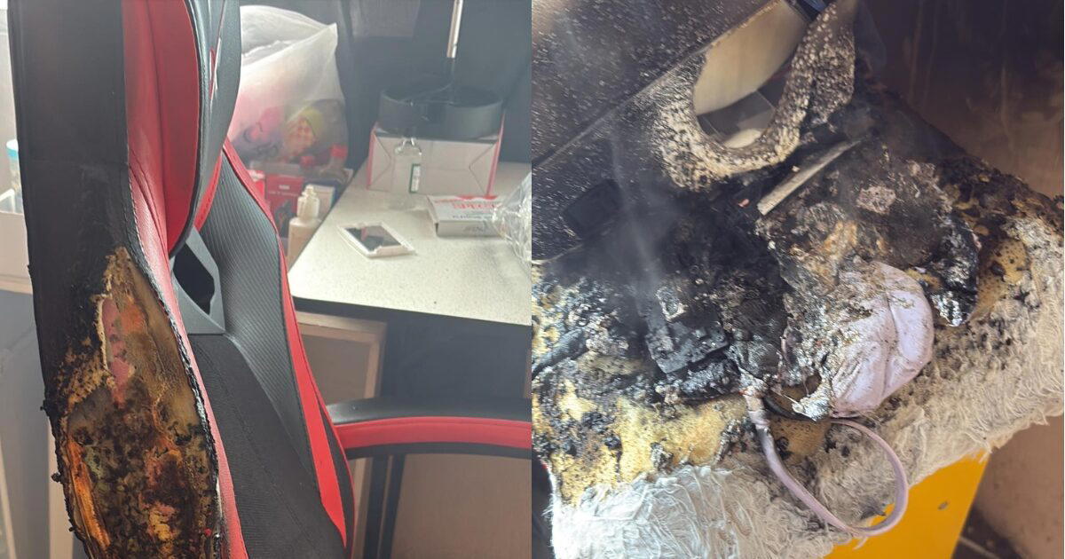 Gaming chair and printer damaged by powerbank