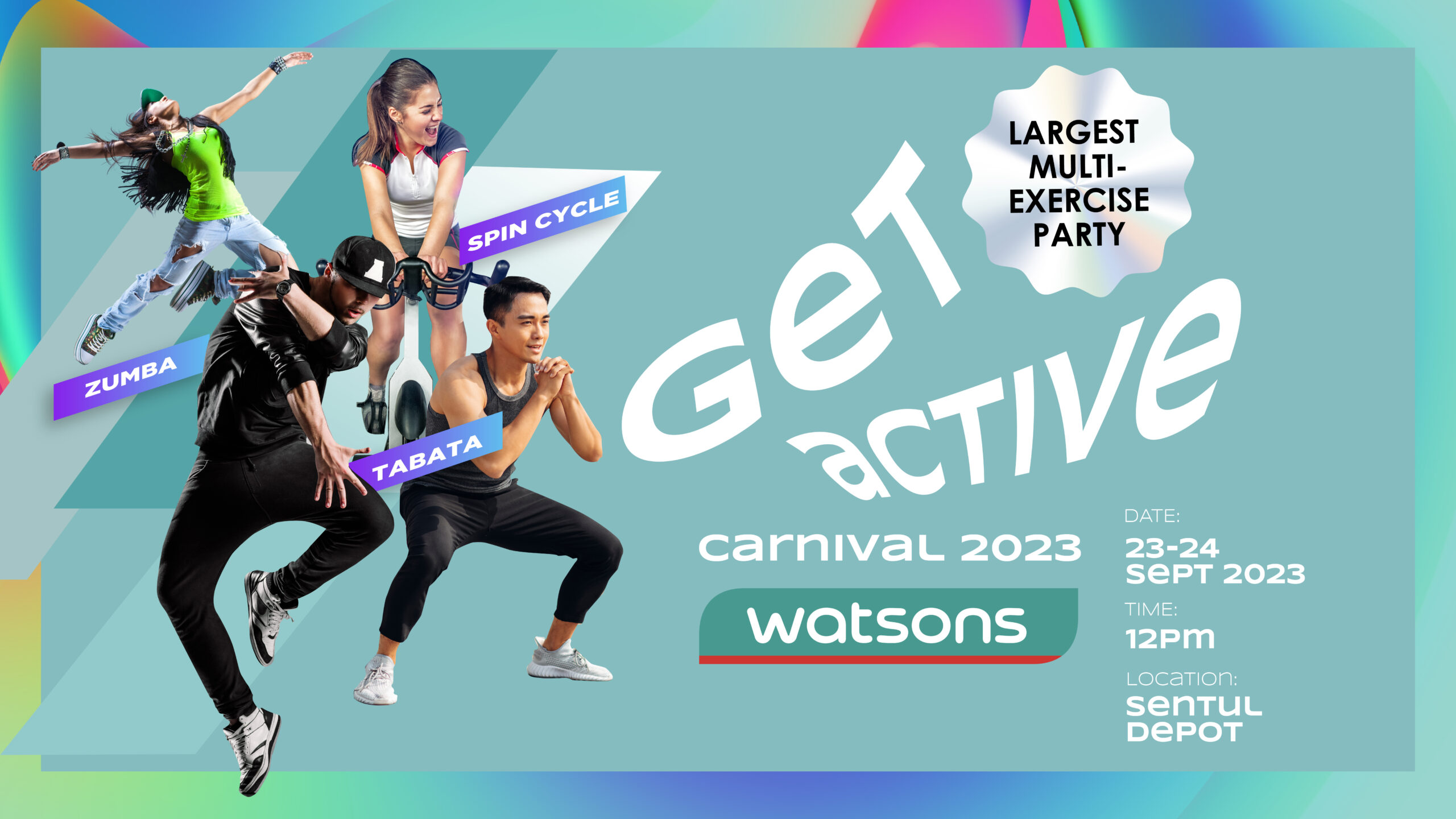 The largest get active carnival is back, join the fitness party of the year with watsons!