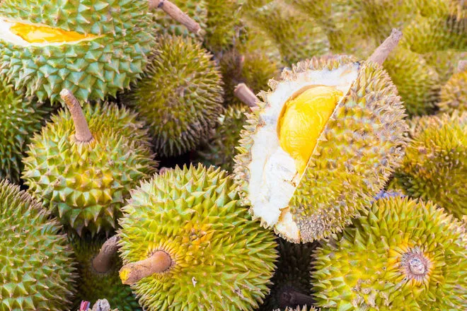 Durian and its flesh