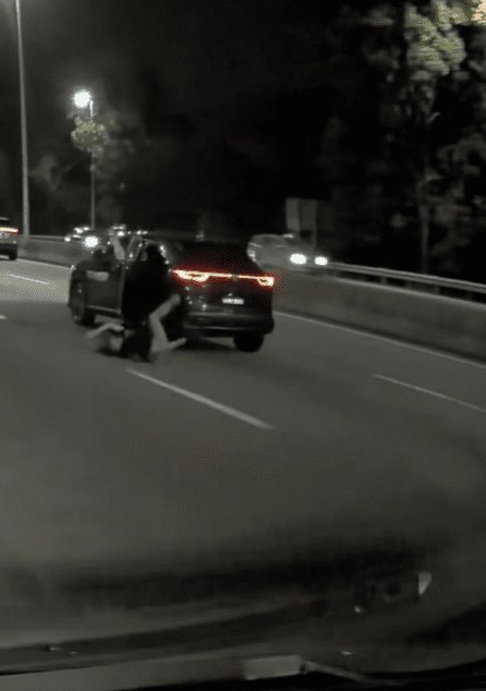 Girl jumping out of car (1)