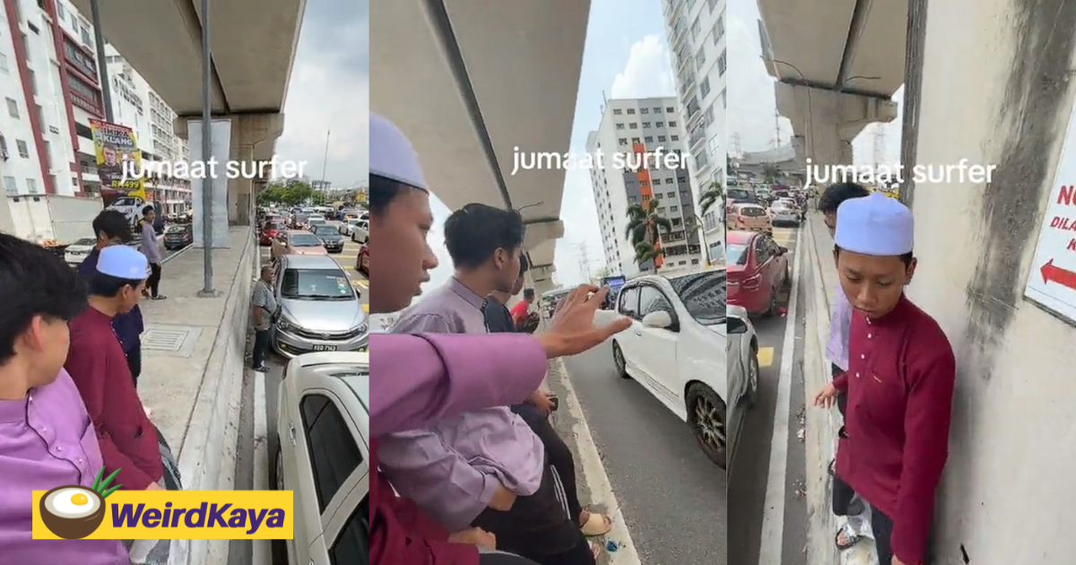 Group of m'sians brave busy roads & narrow walkways to attend friday prayers in kl | weirdkaya