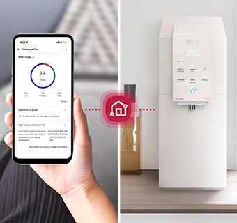 This new lg puricare™ self service tankless water purifier l objet collection lets you monitor its status with your smartphone and win for free, here’s how