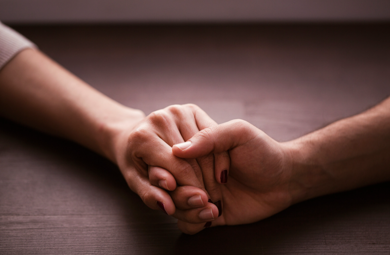 hand holding