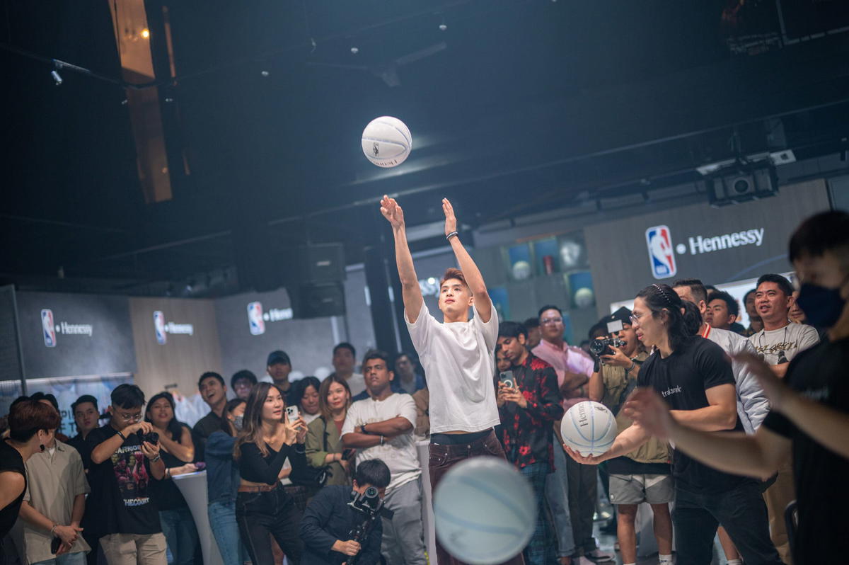 Hennessy x nba - influencer joshua gan scores a goal