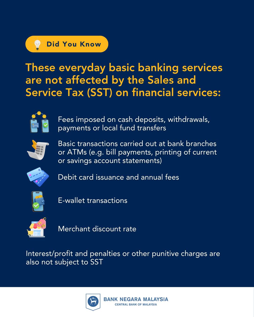 Here Are The Banking Services That Won’t Be Taxed Under New SST