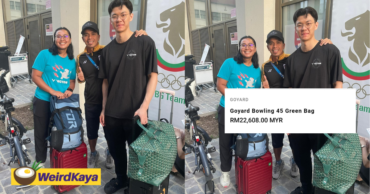 'he's got class! ' - m'sians praise lee zii jia for using rm22k goyard bag at olympic village | weirdkaya