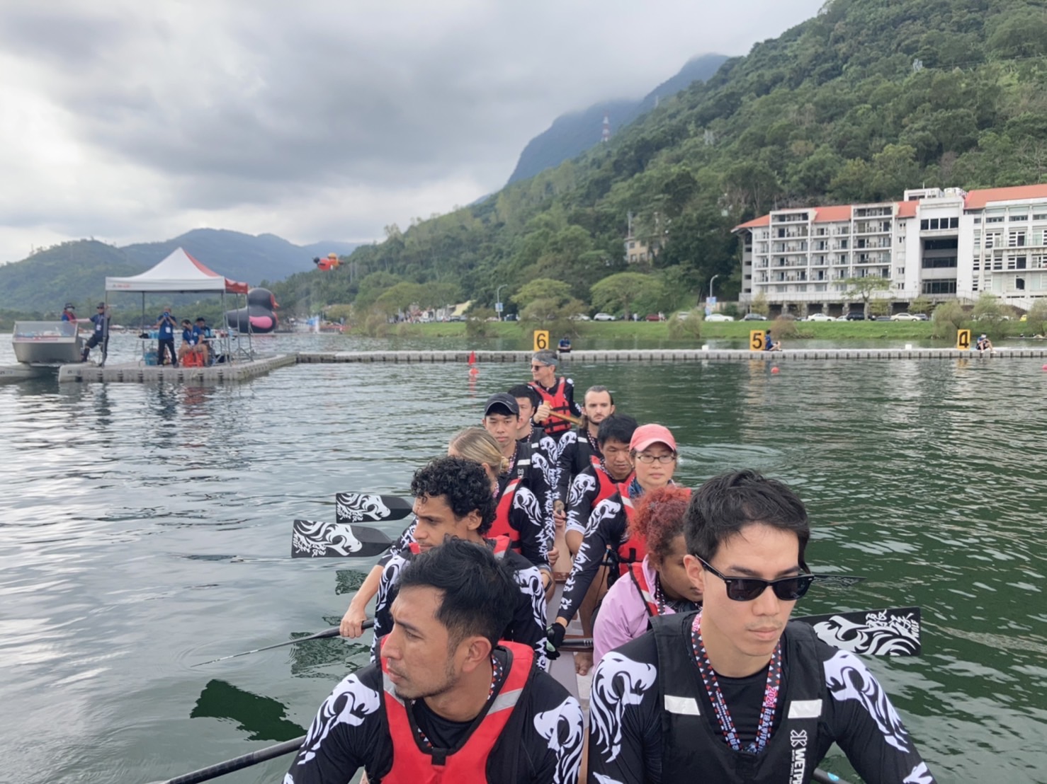 Hidayat on a dragonboat