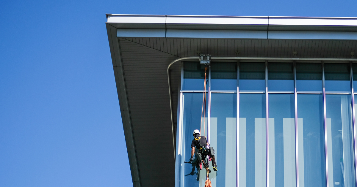 high rise window cleaner