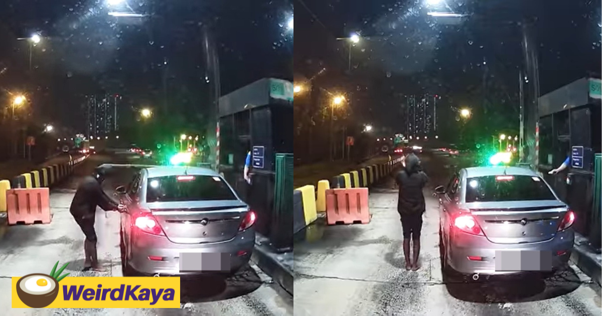 M'sian man strikes prayer pose while trying to hijack car, netizens believe he's mentally unwell | weirdkaya