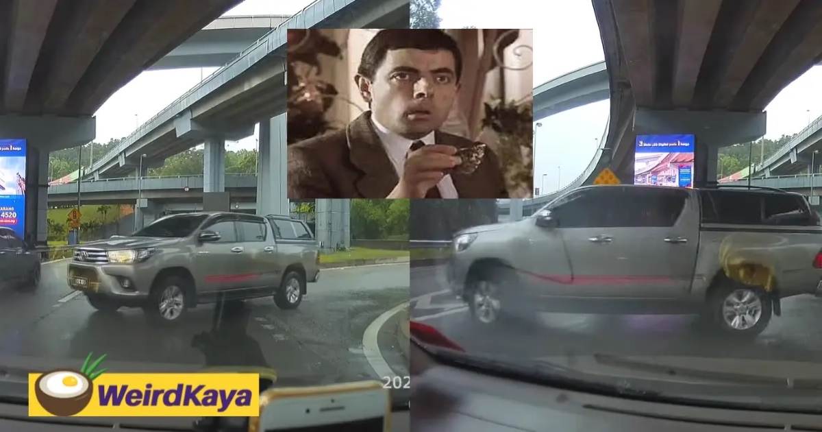 [video] hilux's epic and dangerous illegal u-turn leaves m'sians speechless | weirdkaya