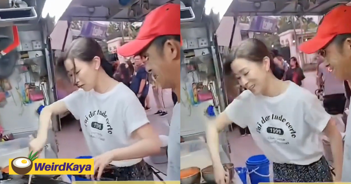 Hk actress charmaine sheh spotted frying char kuey teow at the roadside in kl | weirdkaya