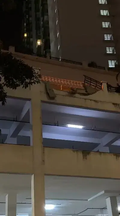 Hole at parking lot at Old Klang Road
