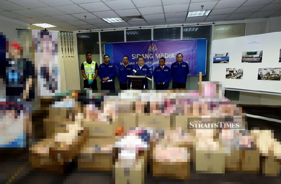 Home ministry officers with seized sex toys