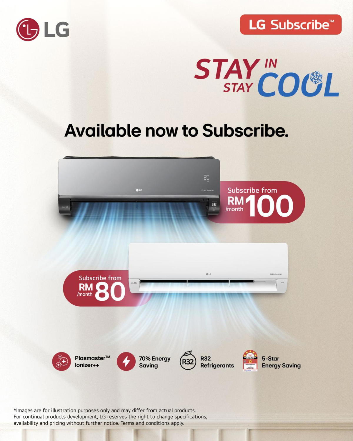 Hot Weather? No Worries. LG Subscribe™ Has The Perfect Cooling Solution For You