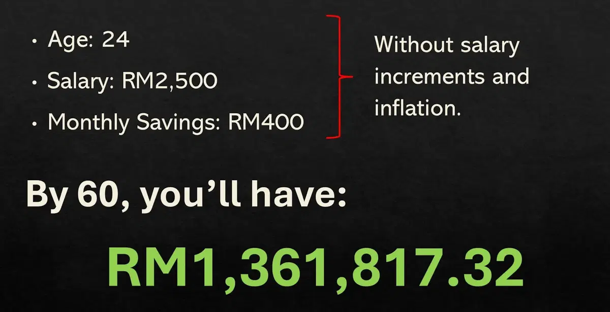 how much your salary should be if you want to earn RM1.3 million in your EPF